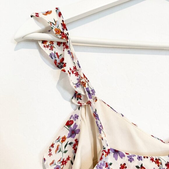 Sandy & Sid Ditzy Floral Chiffon Maxi Dress Boho Cottagecore Y2K Peasant Medium - Picture 9 of 11